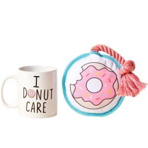 Bailey & Bella Mug & Dog Cat Pet Toy Gift Set Donut Pink nwt